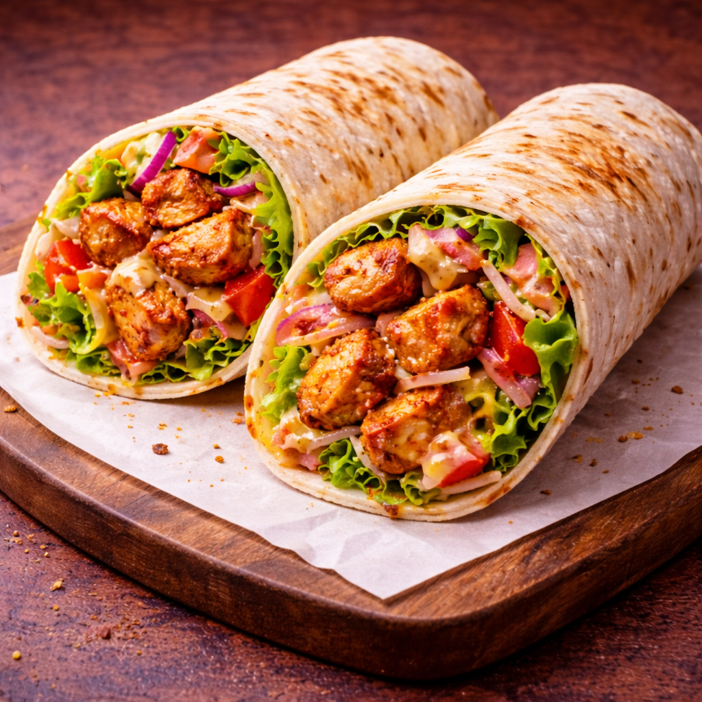 Saucy Chicken Wrap